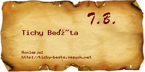 Tichy Beáta névjegykártya