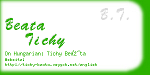 beata tichy business card